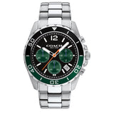Buy Shop Coach Kent Green Dial Silver Steel Strap Watch for Men - 14602557 USA Online
