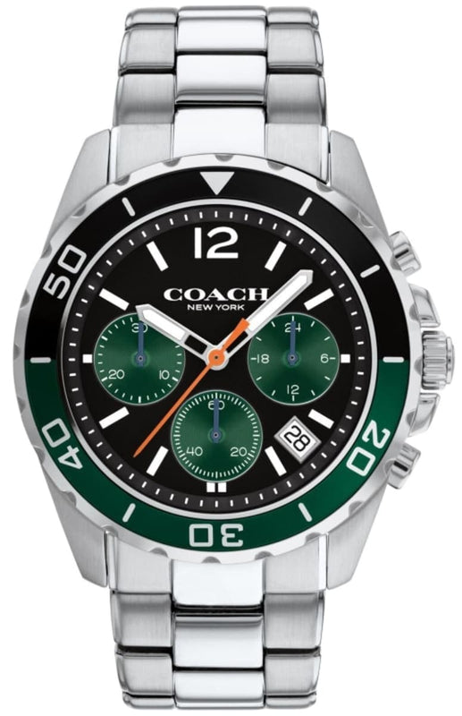 Buy Shop Coach Kent Green Dial Silver Steel Strap Watch for Men - 14602557 USA Online