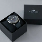 Buy Shop Coach Kent Grey Dial Blue Leather Strap Watch for Men - 14602558 USA Online