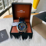 Buy Shop Coach Kent Grey Dial Blue Leather Strap Watch for Men - 14602558 USA Online