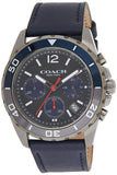 Buy Shop Coach Kent Grey Dial Blue Leather Strap Watch for Men - 14602558 USA Online