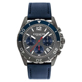 Buy Shop Coach Kent Grey Dial Blue Leather Strap Watch for Men - 14602558 USA Online