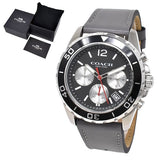 Buy Shop Coach Kent Grey Dial Grey Leather Strap Watch for Men - 14602561 USA Online