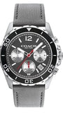 Buy Shop Coach Kent Grey Dial Grey Leather Strap Watch for Men - 14602561 USA Online
