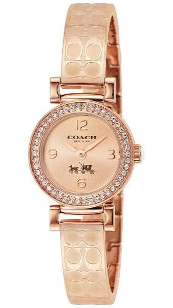 Buy Shop Coach Madison Crystals Rose Gold Dial Rose Gold Steel Strap Watch For Women - 14502203 USA Online