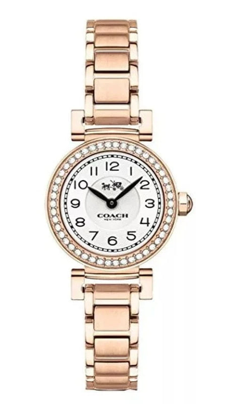 Buy Shop Coach Madison Crystals White Dial Rose Gold Steel Strap Watch For Women - 14502405 USA Online