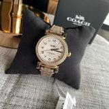 Buy Shop Coach Madison Diamonds White Dial Beige Leather Strap Watch for Women - 14503394 USA Online