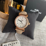 Buy Shop Coach Madison Diamonds White Dial Beige Leather Strap Watch for Women - 14503394 USA Online
