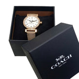 Buy Shop Coach Madison Diamonds White Dial Beige Leather Strap Watch for Women - 14503394 USA Online