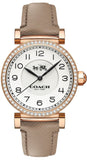Buy Shop Coach Madison Diamonds White Dial Beige Leather Strap Watch for Women - 14503394 USA Online