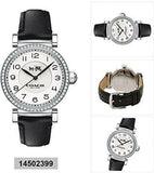 Buy Shop Coach Madison White Dial Black Leather Strap Watch for Women - 14502399 USA Online