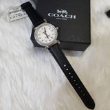 Buy Shop Coach Madison White Dial Black Leather Strap Watch for Women - 14502399 USA Online
