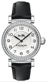 Buy Shop Coach Madison White Dial Black Leather Strap Watch for Women - 14502399 USA Online