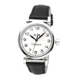 Buy Shop Coach Madison White Dial Black Leather Strap Watch for Women - 14502406 USA Online