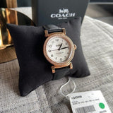 Buy Shop Coach Madison White Dial Black Leather Strap Watch for Women - 14503396 USA Online