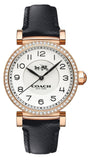 Buy Shop Coach Madison White Dial Black Leather Strap Watch for Women - 14503396 USA Online