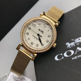 Buy Shop Coach Madison White Dial Gold Mesh Bracelet Watch for Women - 14502652 USA Online