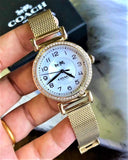 Buy Shop Coach Madison White Dial Gold Mesh Bracelet Watch for Women - 14502652 USA Online