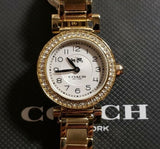 Buy Shop Coach Madison White Dial Gold Steel Strap Watch for Women - 14502403 USA Online