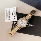 Buy Shop Coach Madison White Dial Gold Steel Strap Watch for Women - 14502403 USA Online