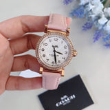Buy Shop Coach Madison White Dial Pink Leather Strap Watch for Women - 14503395 USA Online