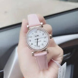 Buy Shop Coach Madison White Dial Pink Leather Strap Watch for Women - 14503395 USA Online