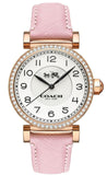 Buy Shop Coach Madison White Dial Pink Leather Strap Watch for Women - 14503395 USA Online