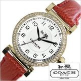 Buy Shop Coach Madison White Dial Red Leather Strap Watch for Women - 14502400 USA Online