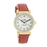 Buy Shop Coach Madison White Dial Red Leather Strap Watch for Women - 14502400 USA Online