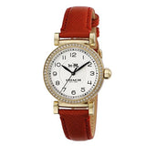 Buy Shop Coach Madison White Dial Red Leather Strap Watch for Women - 14502400 USA Online