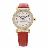 Buy Shop Coach Madison White Dial Red Leather Strap Watch for Women - 14502400 USA Online