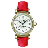 Buy Shop Coach Madison White Dial Red Leather Strap Watch for Women - 14502400 USA Online