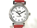 Buy Shop Coach Madison White Dial Red Leather Strap Watch for Women - 14502407 USA Online