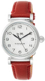 Buy Shop Coach Madison White Dial Red Leather Strap Watch for Women - 14502407 USA Online