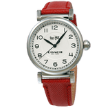 Buy Shop Coach Madison White Dial Red Leather Strap Watch for Women - 14502407 USA Online