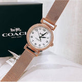 Buy Shop Coach Madison White Dial Rose Gold Mesh Bracelet Watch for Women - 14503398 USA Online