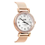 Buy Shop Coach Madison White Dial Rose Gold Mesh Bracelet Watch for Women - 14503398 USA Online