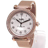 Buy Shop Coach Madison White Dial Rose Gold Mesh Bracelet Watch for Women - 14503398 USA Online