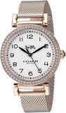 Buy Shop Coach Madison White Dial Rose Gold Mesh Bracelet Watch for Women - 14503398 USA Online