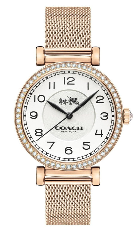 Buy Shop Coach Madison White Dial Rose Gold Mesh Bracelet Watch for Women - 14503398 USA Online