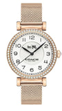 Buy Shop Coach Madison White Dial Rose Gold Mesh Bracelet Watch for Women - 14503398 USA Online