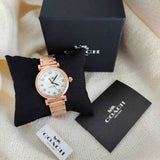 Buy Shop Coach Madison White Dial Rose Gold Steel Strap Watch for Women - 14502395 USA Online