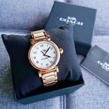 Buy Shop Coach Madison White Dial Rose Gold Steel Strap Watch for Women - 14502395 USA Online