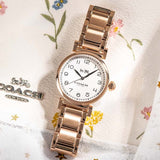 Buy Shop Coach Madison White Dial Rose Gold Steel Strap Watch for Women - 14502395 USA Online