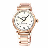 Buy Shop Coach Madison White Dial Rose Gold Steel Strap Watch for Women - 14502395 USA Online