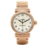 Buy Shop Coach Madison White Dial Rose Gold Steel Strap Watch for Women - 14502395 USA Online