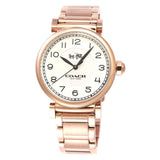 Buy Shop Coach Madison White Dial Rose Gold Steel Strap Watch for Women - 14502395 USA Online