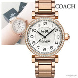 Buy Shop Coach Madison White Dial Rose Gold Steel Strap Watch for Women - 14502398 USA Online