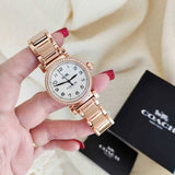 Buy Shop Coach Madison White Dial Rose Gold Steel Strap Watch for Women - 14502398 USA Online