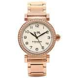 Buy Shop Coach Madison White Dial Rose Gold Steel Strap Watch for Women - 14502398 USA Online